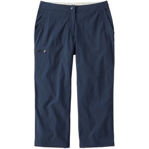 L.L. Bean Water-Repellent Comfort Trail Pants, Mid-Rise Straight-Leg Crop Sz 12